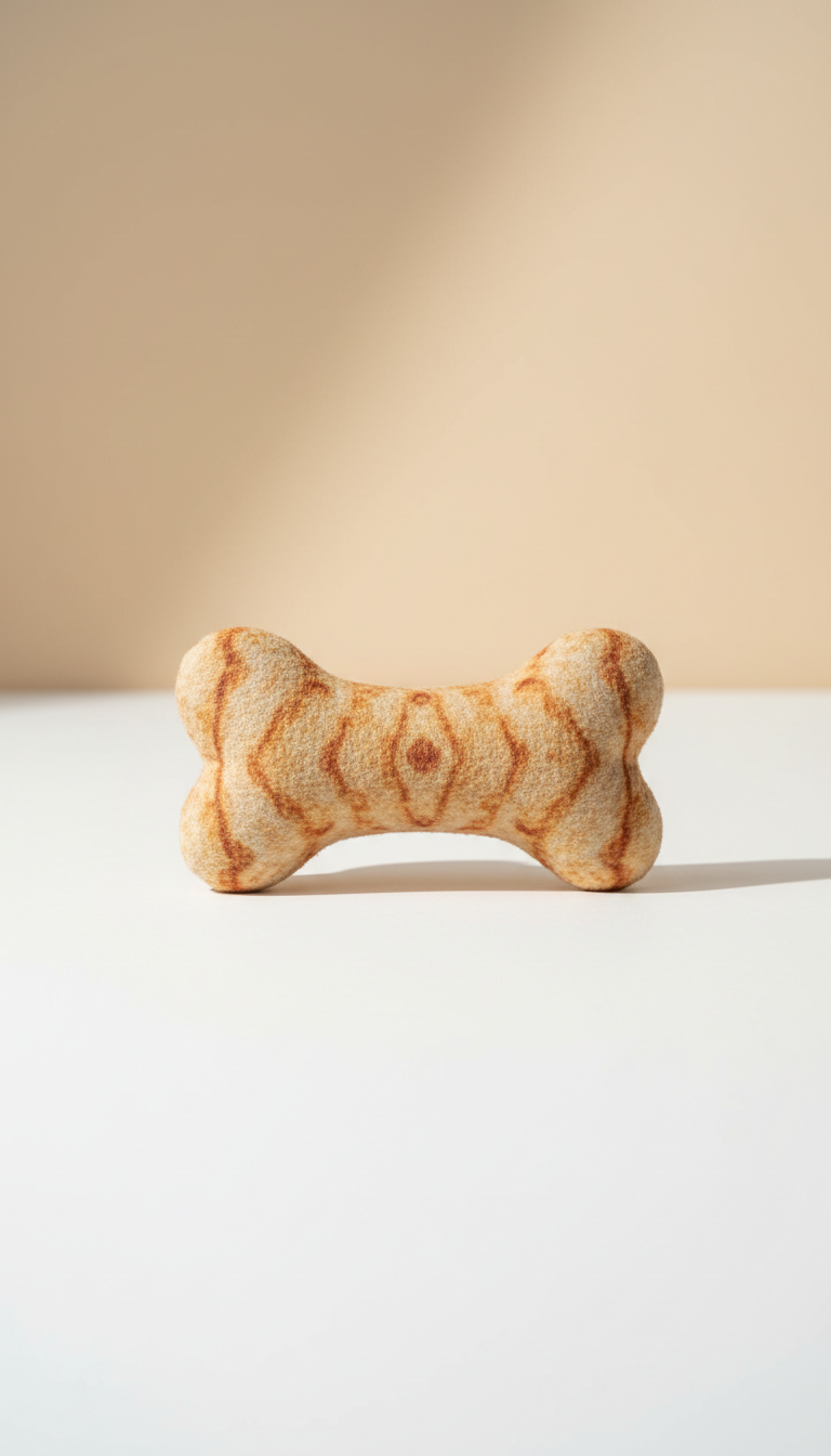 Plush Biscuit Bone Dog Toy