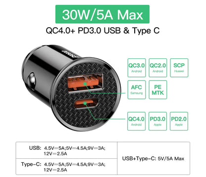 Baseus 30W Quick Charge 4.0 Dual