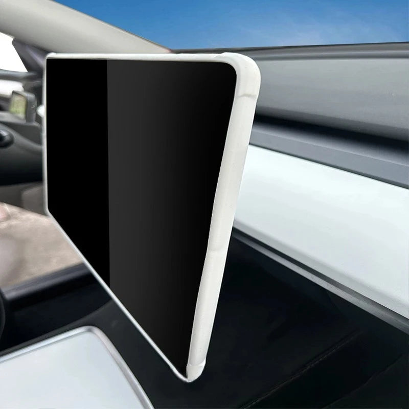 KupyShop™ Silicone Screen Protective Frame For Tesla Model 3 Y Edge Cover Central Control Navigation Screen Protector Trim Car Accessories