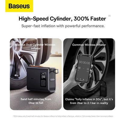 Baseus Wireless Tire Inflator For Car Motorcycle Bicycle Tyre Air Pump