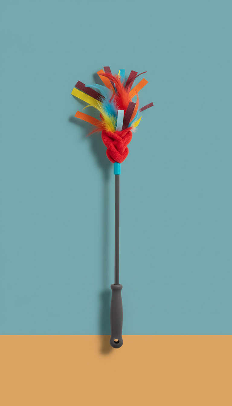 Punchy Red Cat Teaser Wand